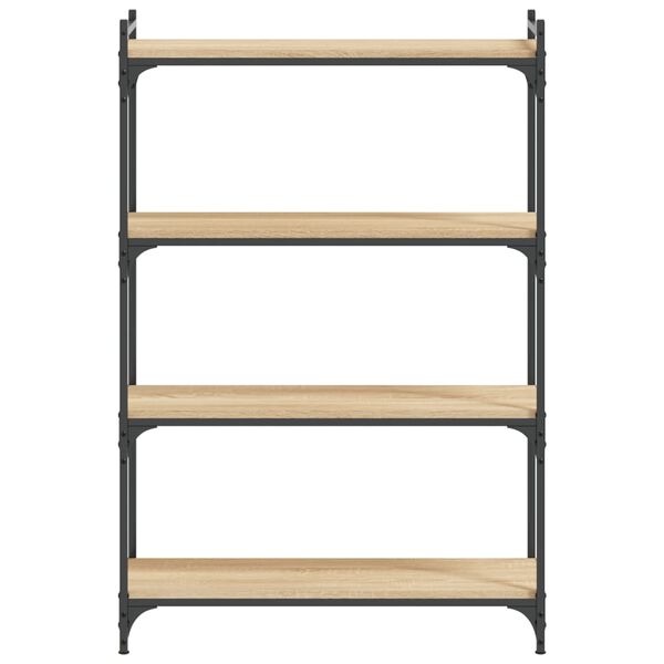 vidaXL Bookcase 4-Tier Sonoma Oak 80x30x120 cm Engineered Wood
