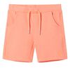Kids' Shorts with Drawstring Neon Orange 128