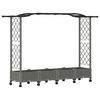 vidaXL Raised Bed with Trellis and Roof Light Grey 207 x 40 x 129 cm