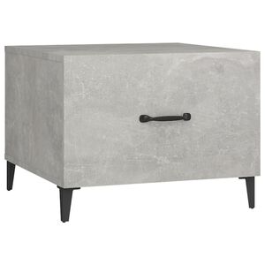 vidaXL Coffee Table with Metal Legs Concrete Grey 50x50x40 cm