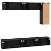 vidaXL TV Cabinet Set Wall-mounted 6 pcs Black Oak Engineered Wood