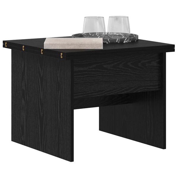 vidaXL Coffee Table Black Oak 55 x 54.5 x 45 cm Engineered wood