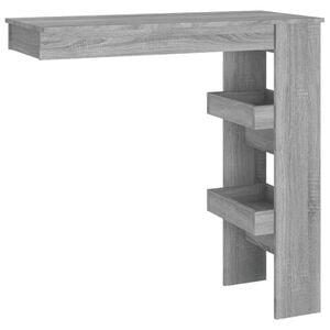 vidaXL Wall Bar Table Grey Sonoma 102x45x103.5 cm Engineered Wood