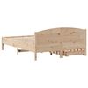 vidaXL Bed Frame without Mattress 150x200 cm King Size Solid Wood Pine