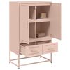 vidaXL Highboard Pink 68x39x111.5 cm Steel