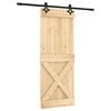 vidaXL Sliding Door 80 x 210 cm Solid Pine Wood (Untreated)