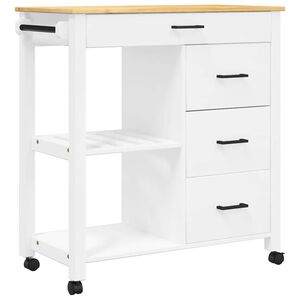 vidaXL Kitchen Trolley "MONZA" 84x40x88,5 cm Solid Wood Pine
