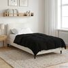 vidaXL Summer Duvet Quilted Black 140 x 220 cm Microfiber