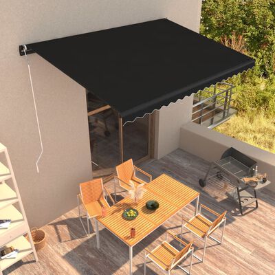 vidaXL Automatic Retractable Awning 500x300 cm Anthracite