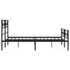 vidaXL Metal Bed Frame without Mattress with Footboard Black 140x190cm