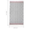 vidaXL Rug Grey 120x180 cm Cotton