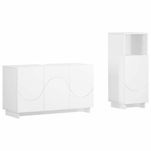 vidaXL Bathroom Cabinet Set 2 pcs White Engineered Wood