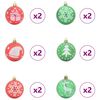 vidaXL Christmas Bauble Set 40 pcs Red and Green Plastic