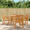 vidaXL Garden Chairs 4 pcs Natural Solid Acacia Wood Stackable
