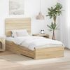 vidaXL Bed Frame with Headboard Sonoma Oak 90 x 190 cm Engineered Wood