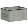 vidaXL Storage Box with Transparent Top Window Grey 43 x 34 x 23 cm