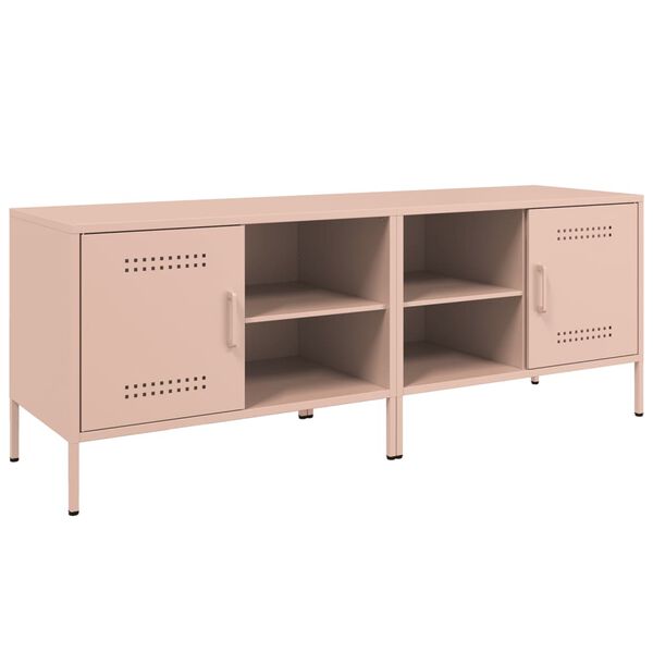 vidaXL TV Cabinets 2 pcs Pink 68x39x50.5 cm Steel