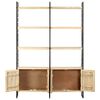 vidaXL 4-Tier Bookcase 124x30x180 cm Solid Mango Wood