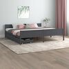 vidaXL Bed Frame without Mattress Dark Grey Solid Wood Pine 200x200 cm (322130+321990)
