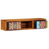 vidaXL Wall-mounted TV Cabinet Multicolour 100x30x22 Solid Wood Acacia