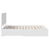 vidaXL Bed Frame with Headboard White 140 x 200 cm Engineered Wood