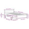 vidaXL Bed Frame without Mattress 90x190 cm Single Solid Wood Pine