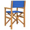 vidaXL Folding Director's Chairs 2 pcs Blue Solid Wood Teak