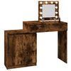 vidaXL Dressing Table with LED Smoked Oak 115x37x110.5 cm