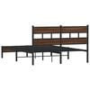 vidaXL Bed Frame without Mattress Brown Oak 140x190 cm Engineered Wood