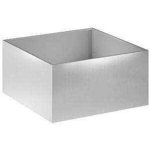 vidaXL Garden Planter Silver 100 x 100 x 40 cm Stainless Steel
