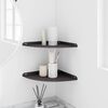 vidaXL Wall Shelf with Shelf with Storage 2 pcs Black 30 x 30 x 2 cm