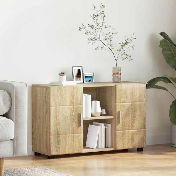 vidaXL Sideboard with Shelf FLORIN Sonoma Oak 88.5 x 30.5 x 55.5 cm