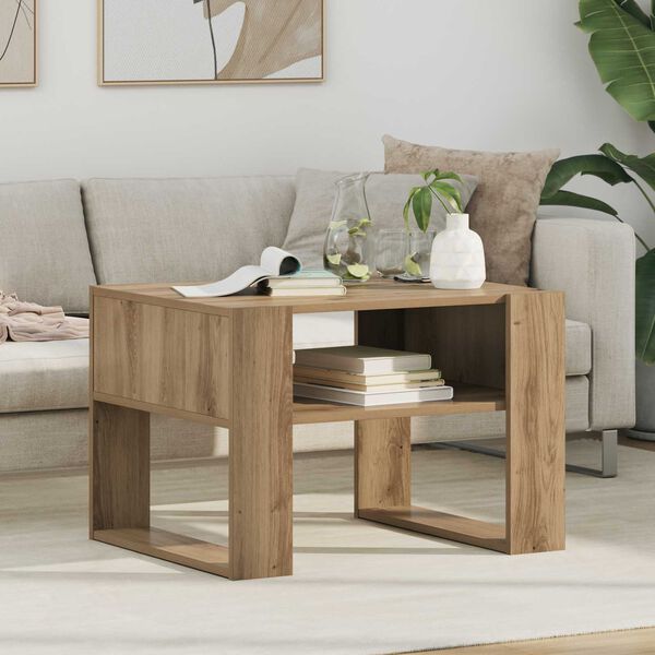 vidaXL Coffee Table Artisan Oak 66 x 53 x 45 cm Engineered Wood