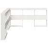 vidaXL Bookcase Headboard L-Shaped White 135 cm Solid Wood Pine