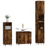 vidaXL 3 Piece Bathroom Cabinet Set Smoked Oak Engineered Wood