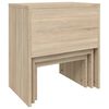 vidaXL Nesting Coffee Tables 3 pcs Sonoma Oak Engineered Wood
