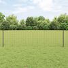 vidaXL Fence with Post Grey 0.6 x 50 m Steel and PVC