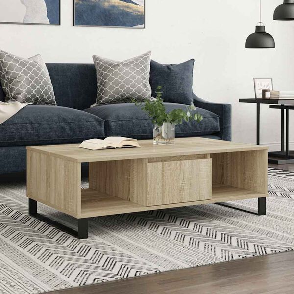 vidaXL Coffee Table Sonoma Oak 104x60x35 cm Engineered Wood