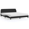 vidaXL Bed Frame "Dover" Black and White 180x200 cm Super King Faux Leather