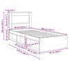 vidaXL Bed Frame with Drawer Grey Sonoma 90 x 200 cm Solid Pine Wood