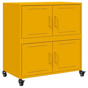 vidaXL Sideboard Mustard Yellow 68x39x72 cm Steel