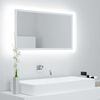 vidaXL LED Bathroom Mirror White 80x8.5x37 cm Acrylic