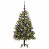 vidaXL Artificial Hinged Christmas Tree with Cones Green 120 cm