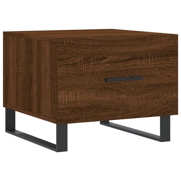 vidaXL Coffee Table Brown Oak 50x50x40 cm Engineered Wood