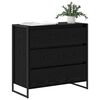 vidaXL Sideboard Black Oak 79 x 36 x 75.5 cm Engineered Wood