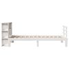vidaXL Bookcase Bed without Mattress White 90x190 cm Single Solid Wood Pine