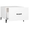vidaXL Coffee Table with Metal Legs 2 pcs White 50x50x40 cm
