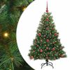 vidaXL Artificial Christmas Tree with 150 LEDs Green 120 cm PE and PVC