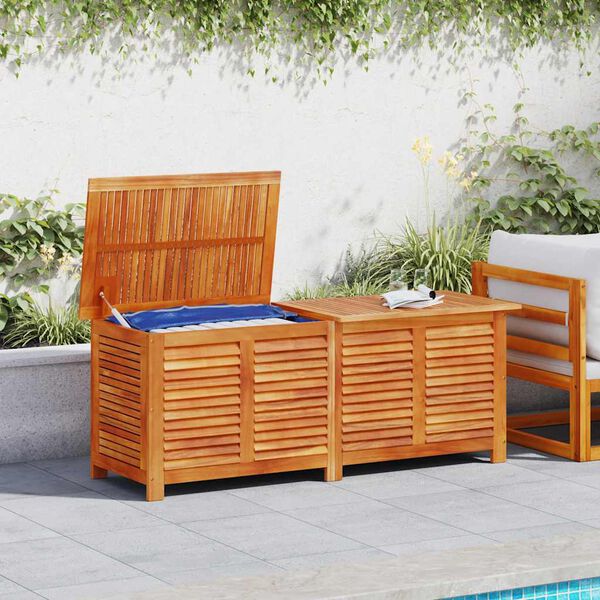 vidaXL Garden Storage Box with Louver 150x50x56 cm Solid Wood Acacia