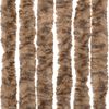 vidaXL Fly Curtain Beige and Dark Brown 100x230 cm Chenille